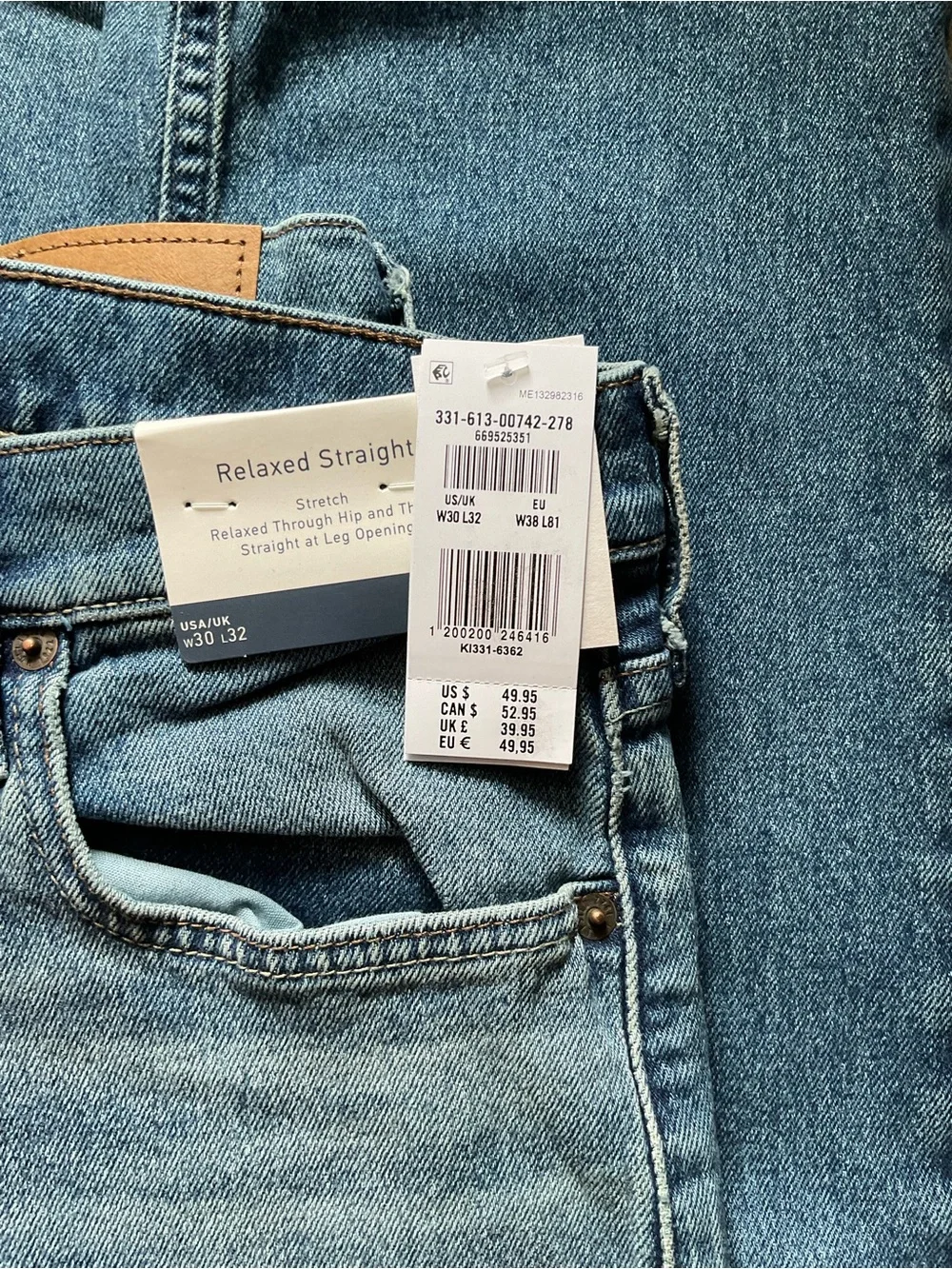 Hollister Light-Mid Wash Relaxed Men’s Jeans